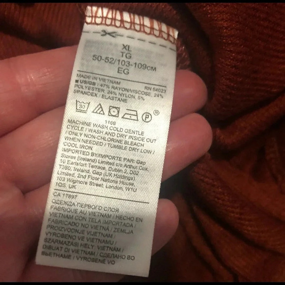 BR Cozy Ribbed Puff Sleeve Top - NWOT - Caramel - Picture 4 of 4